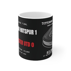 Caneca - Vencedores da final da Liga Europa do Tottenham Hotspur 2025, xícara de café de cerâmica, 11oz v2 (DD158)