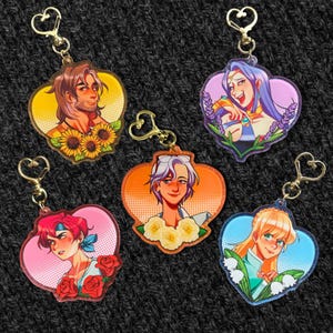 Fields of Mistria Heart Charms - By SageFelix - 3 inches w/ heart holographic effect - FAN MERCH
