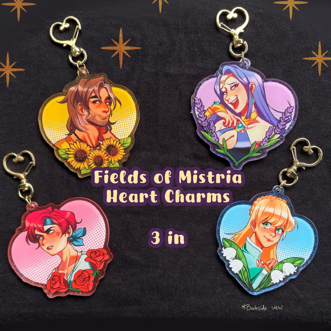 Fields of Mistria Heart Charms - by Sagefelix - 3 Inches W/ Heart ...