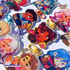 Fields of Mistria Chibi Keychains - 2.5” Front Epoxy - Colored U-Hook Accessory - FAN MERCH
