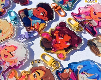 Fields of Mistria Chibi Keychains - 2.5” Front Epoxy - Colored U-Hook Accessory - FAN MERCH