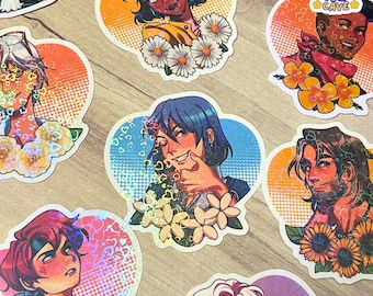 Fields of Mistria Heart Holographic 2.5in Stickers - By SageFelix - FAN MERCH