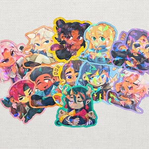 Fields of Mistria Chibi Stickers - 6cm w/ holographic effect - By SageFelix - FAN MERCH