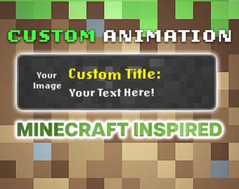Animación personalizada de Minecraft, llamada a la acción en redes sociales (archivo digital)