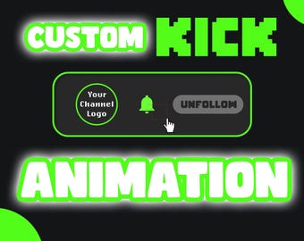 Alerta de transmisión KICK: animación personalizada de seguimiento y gráficos en movimiento personalizados para streamers