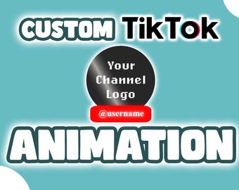 Animación personalizada de "Seguir" de TikTok con nombre de usuario, llamada a la acción en redes sociales, personalizada