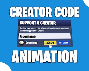 Código de creador personalizado / Superposición de transmisión de Twitch, YouTube y TikTok / Animación personalizada