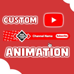 Youtube Lower Third Stream Alert Custom Follow Animation Personalized Motion Graphics for Streamers and Social Media Content Creators