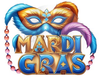 Mardi Gras Bundle of 16 | PNG Digital Download | Carnaval