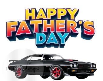 Father's Day Sports Car PNG Clipart (Digital Download)