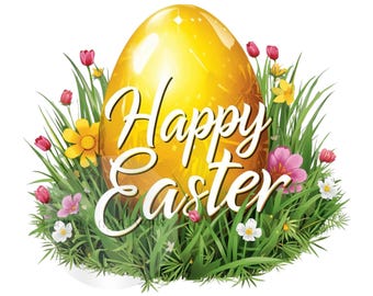 Easter Egg Yellow PNG Digital Download | ¡Feliz Pascua!