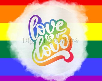 Pride Love PNG | Gay Digital Download
