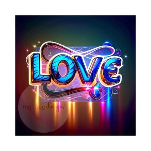 Love Watercolor Clipart PNG, Amor, Amar Digital Download, 300 DPI Romantic Art for Invitations and Crafts