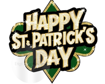 St Patrick's Day PNG Image: Festive Green Design (Digital Download)
