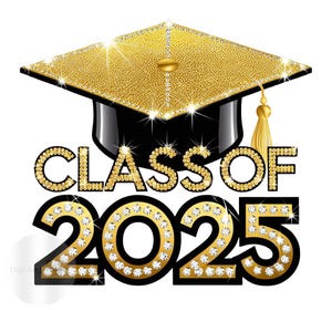 Class of 2025 Graduation Cap Tassel PNG: Diamond Design (Digital Download)