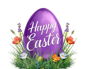 Easter Egg Purple PNG Digital Download | ¡Feliz Pascua!