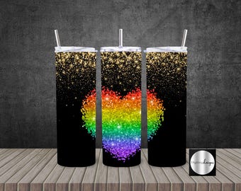 Tumbler 20oz Skinny Wrap | LGBTQIA+ | PNG Sublimation Digital Download | Gay Pride
