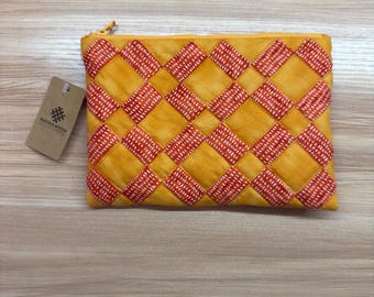 Homemade Patchwork Flat Zipper Pouch