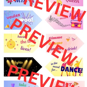 ABBA themed stickers / Photo Booth props
