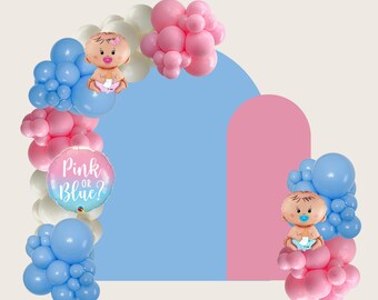 Gender Reveal Confetti Balloons - He Or She Pop Me To See Baby Shower Decor