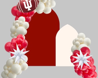 Indiana Football Balloon Garland: Hoosiers Tailgate Party