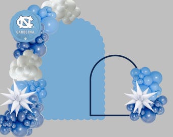 UNC Balloon Garland: Tailgate Party Decoration