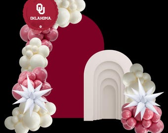 Ghirlanda di palloncini dell'Università dell'Oklahoma: articoli per feste a tema Sooners