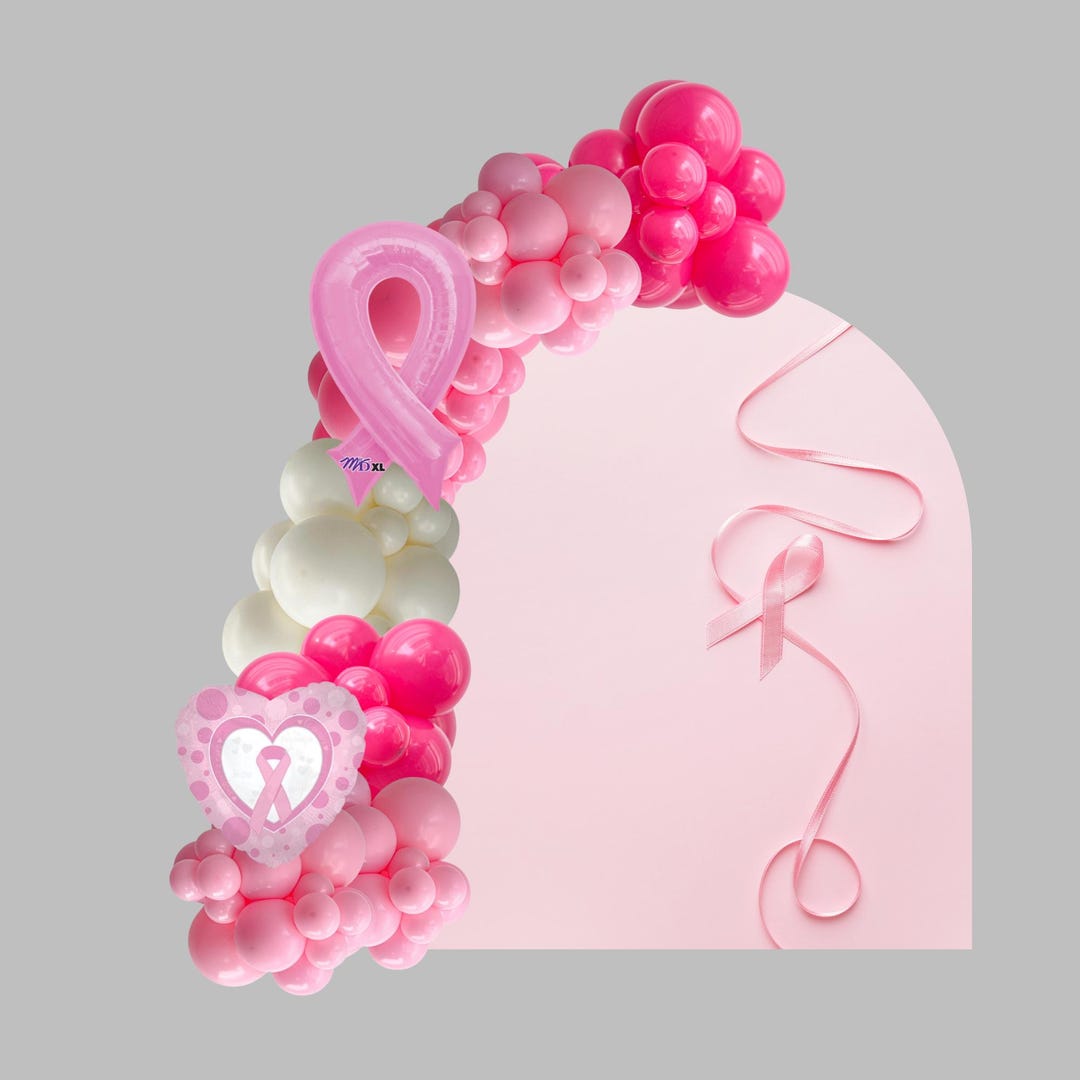 Breast Cancer Awareness Balloon Garland: Pink Ribbon Celebration - Etsy