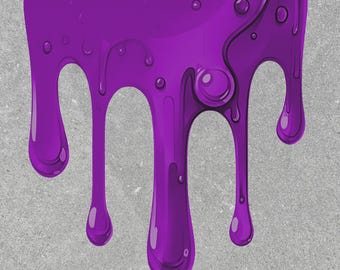 Abstract Fun Red Dripping Sticker Slime or Paint Run - Abst Drip Red ...
