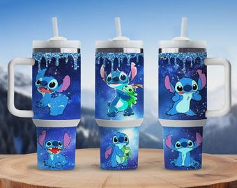 Stitch 40oz Stainless Steel Quencher Tumbler With Straw And