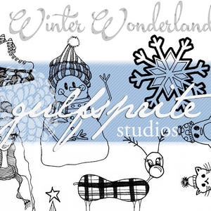 XMas Doodles Digital Collage Collection