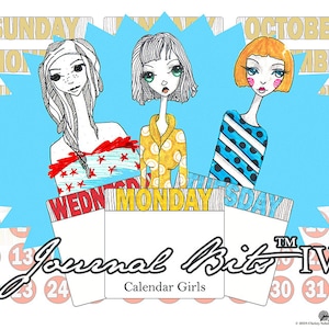 Journal Bits™ IV Calendar Girls - Tiny Printable Things For Your Planners And Journals