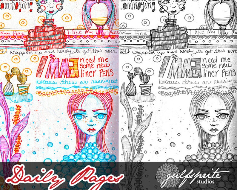 Daily Pages Collage Prints Vol I