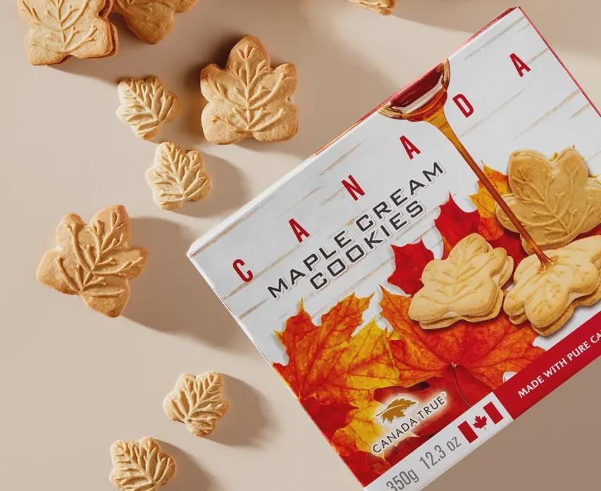 Maple Cream Canadian Cookies 350G - 100% Pure Maple Syrup Canada ...