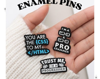 Funny Programmer Enamel Pin: Coding & Web Developer Gift
