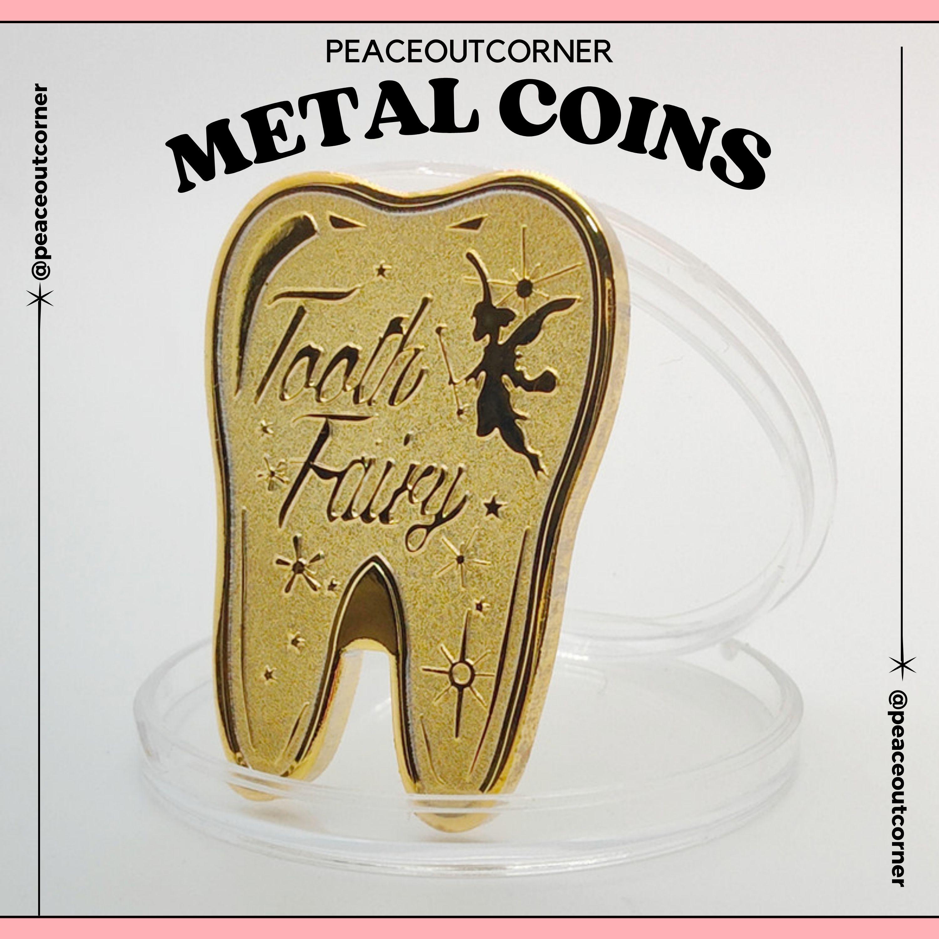 歯の妖精コイン 子供向けの輝く金の妖精のお金 | 魔法の失われた歯の贈り物 記念品 お金のコイン カスタムコイン 歯の妖精のお金のコイン - Etsy  日本