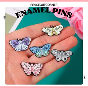 Butterfly Lapel Pin  Enamel Pin Gift Set Cute Butterfly Pin Set Personal Butterfly Gift  Backpack Pins Collar Enamel Pins Jeans Enamel Pin