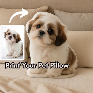 Custom Pillow Shaped Pillow Send Photo Picture Pillow Pet or People Personalized Photo Pillows 3 sizes Customized Gift Mother's day,Birthday