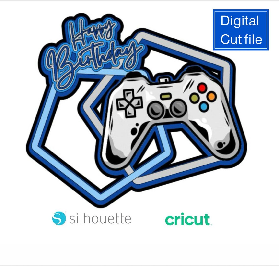 Topper Static Ps Playstation Birthday Cake Topper SVG 3D | Video Game Party Decor | 3D ...