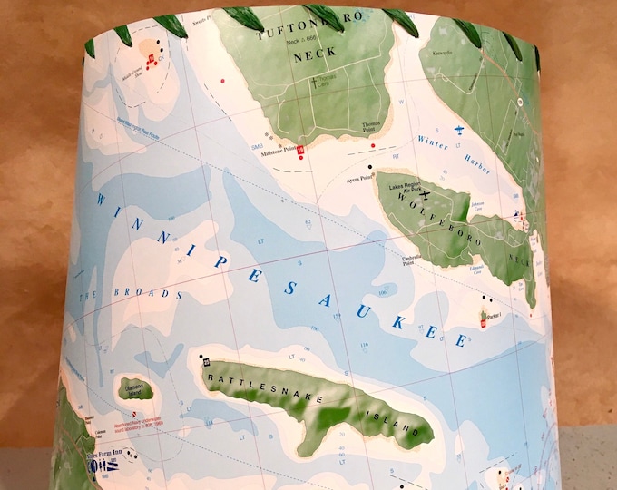 Winnipesaukee Map Lampshade - Etsy