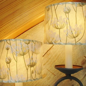 Sconce Half Shield Shades, Queen Anne's Lace Paper Shield Lamp Shades image 1