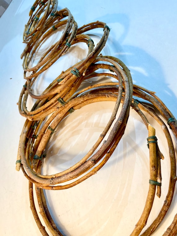Willow Hoops, Natural Bent Willow Wood Circles