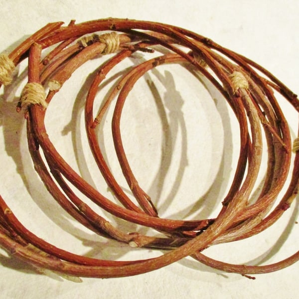 Maple Twig Hoops, Natural Bent Wood Circles, DIY Dream Catcher, Five Sizes of Maple Wood Hoops