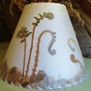 Fiddlehead Fern Lampshade: Handmade Botanical Woodland Style