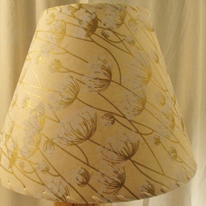 Queen Anne's Lace Lamp Shade, Silkscreened Lokta Paper Lampshade image 5