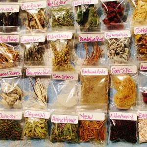 Spiritual Practice Apothecary Sample Set, Choose Your Own from 130 Herbs, Flowers and Wood Samples image 3