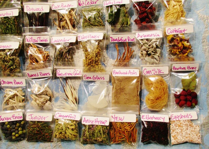 Spiritual Practice Apothecary Sample Set, Choose Your Own from 130 Herbs, Flowers and Wood Samples image 3