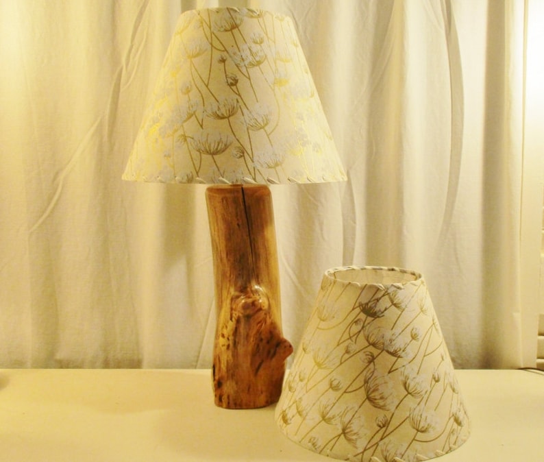 Queen Anne's Lace Lamp Shade, Silkscreened Lokta Paper Lampshade image 3