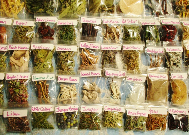 Spiritual Practice Apothecary Sample Set, Choose Your Own from 130 Herbs, Flowers and Wood Samples image 2