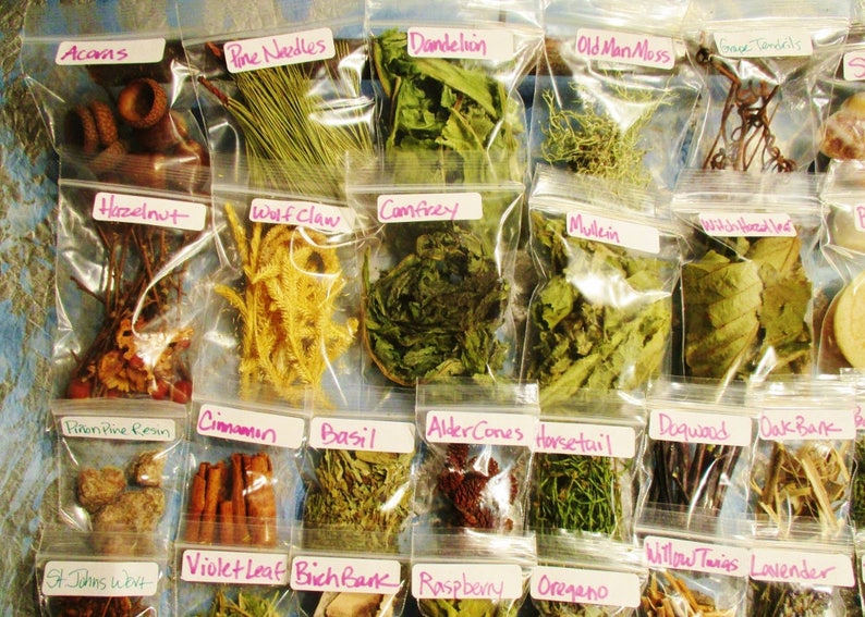 Spiritual Practice Apothecary Sample Set, Choose Your Own from 130 Herbs, Flowers and Wood Samples image 1